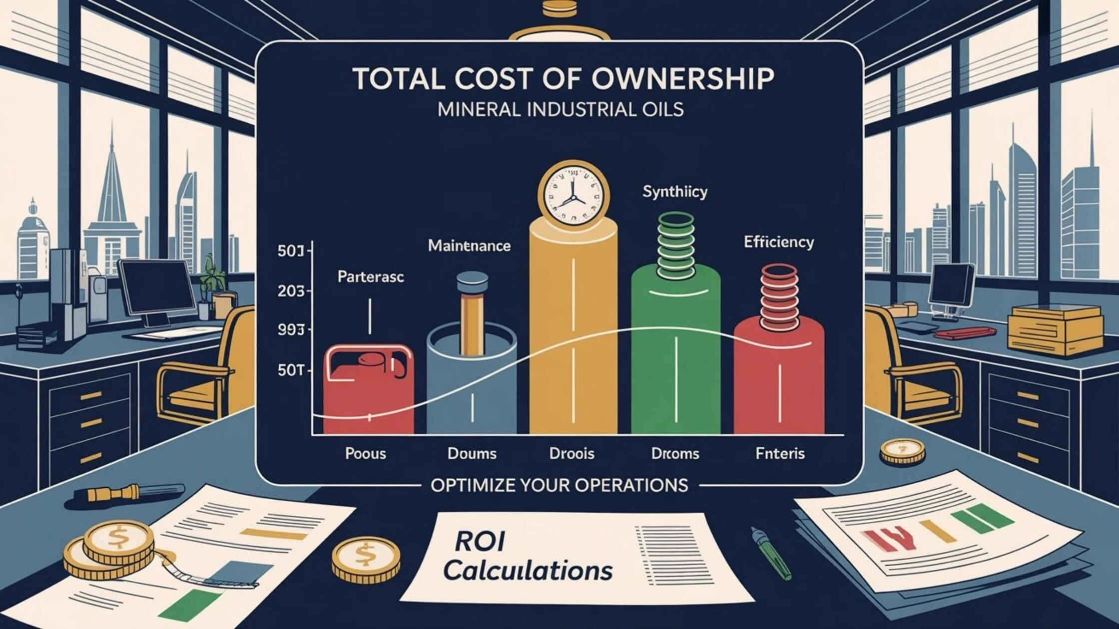 cost of ownership comparison chart for synthetic versus mineral industrial oils in UAE operations