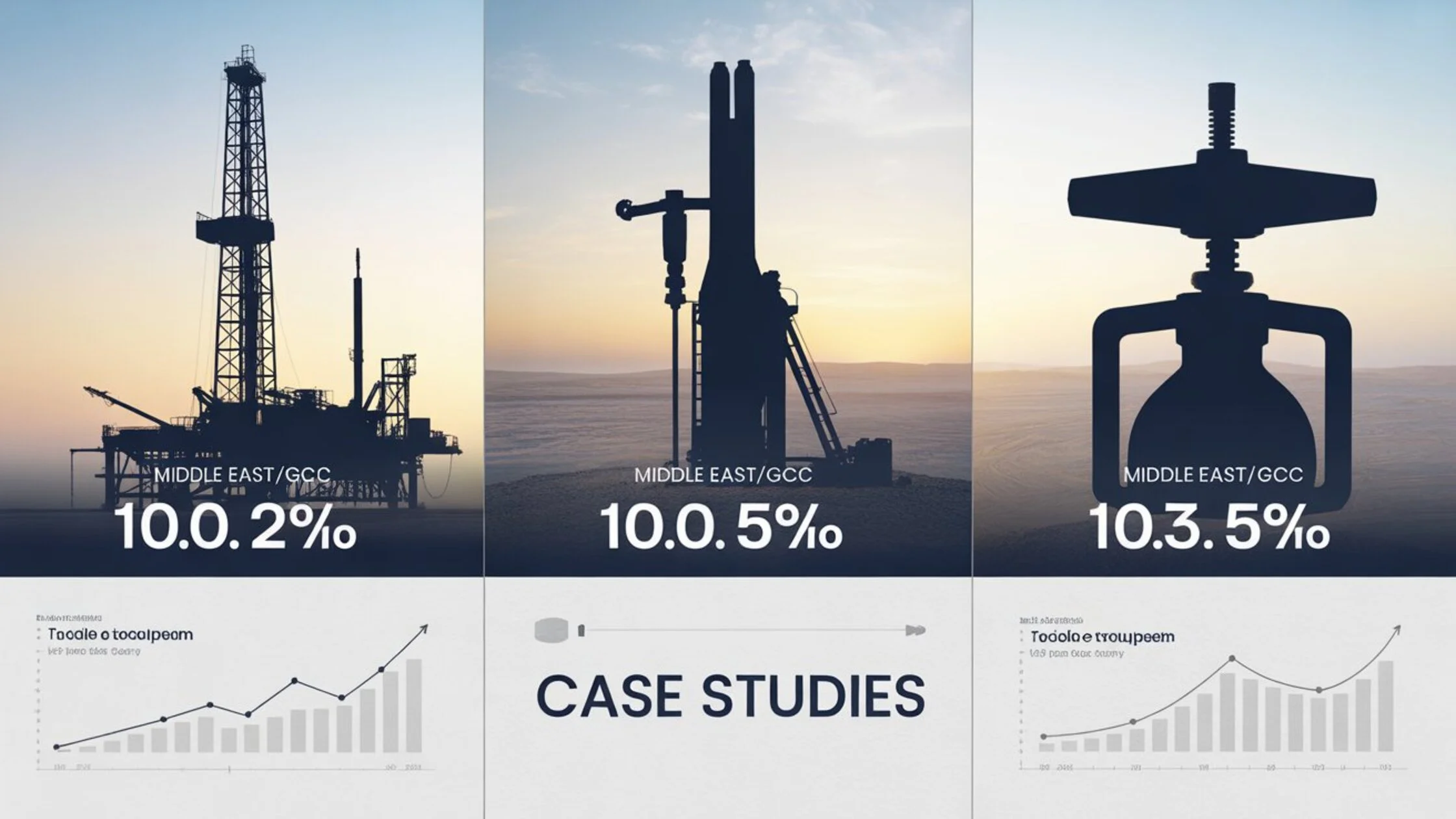 Regional case studies showing oilfield equipment rental vs purchase analysis results across Saudi Arabia, UAE, and Kuwait projects